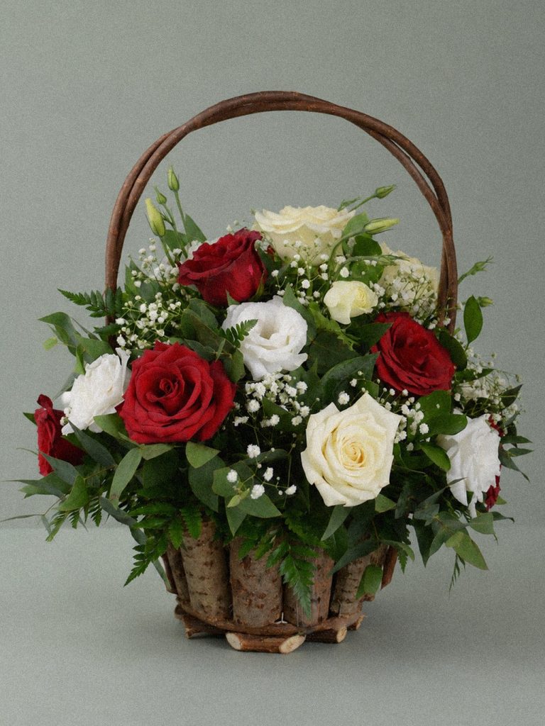 Rustic Rose Basket