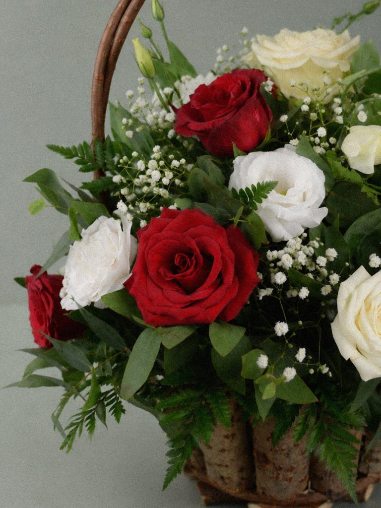 Rustic Rose Basket