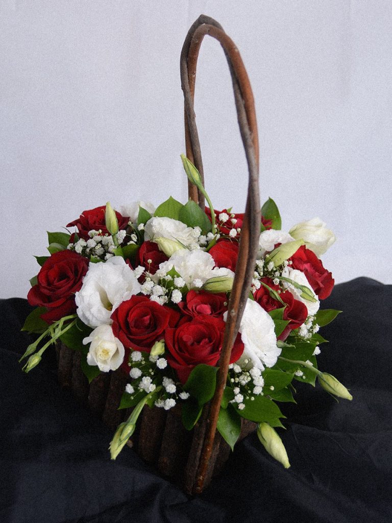 Maroon Lily Basket