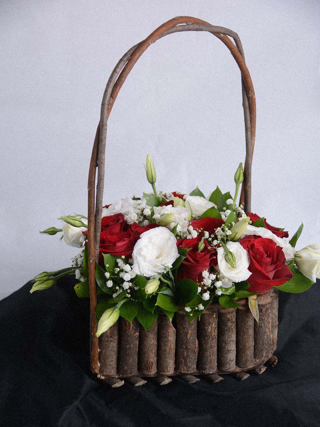 Maroon Lily Basket - Image 2