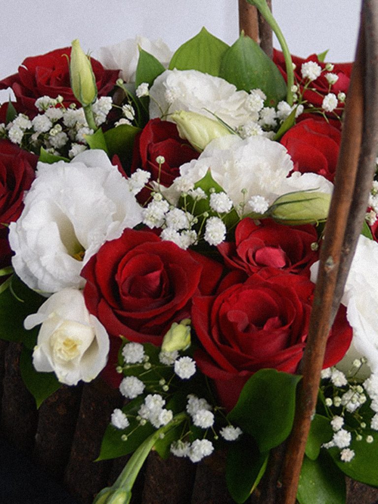 Maroon Lily Basket